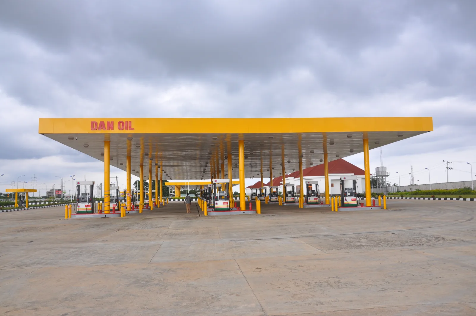200-nozzle Dan Oil mega station on Airport Road, Abuja
