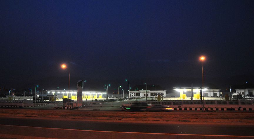 Night View Of Africa's Largest Petrol Filling Station.