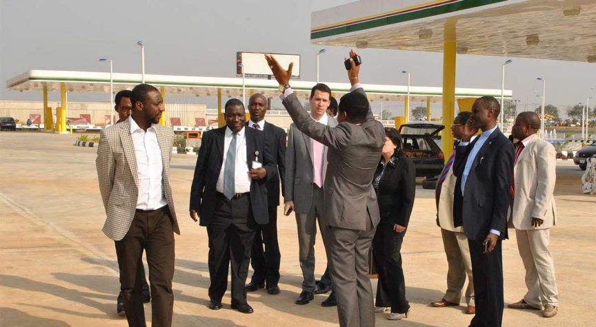 Facility Tour Of Dan Oil Super-Mega Filling Station by NNPC Officials.