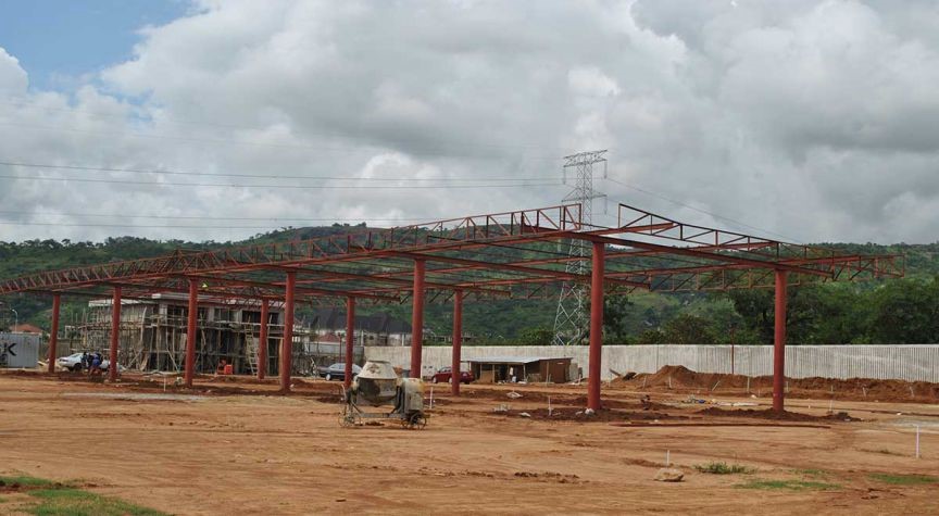 Canopy construction at our New 160 Nozzles Petrol Station.