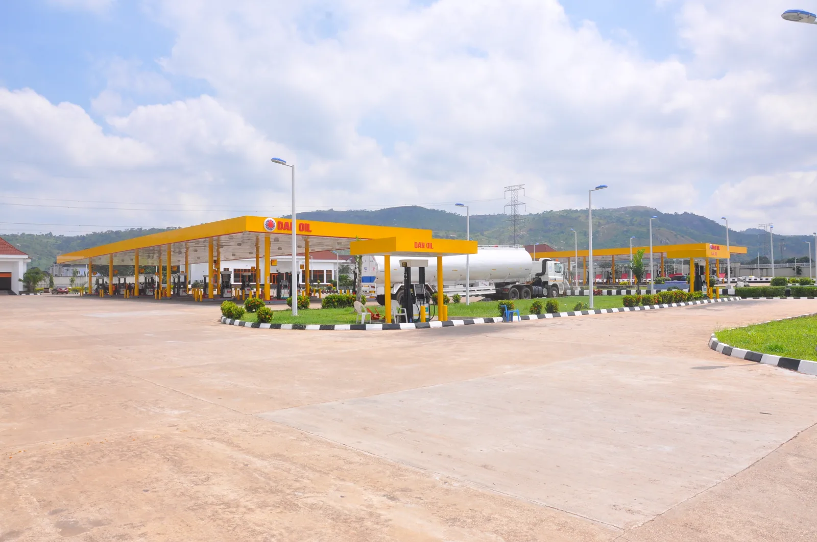 120-nozzle Dan Oil mega station on Kubwa Expressway, Abuja